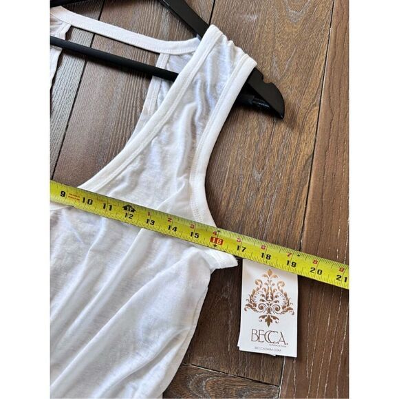 Becca NWT Beach Date Open Back Cover-Up Romper In White Size Small - Picture 8 of 11
